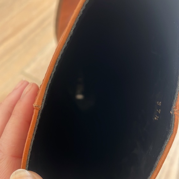 PRADA GUM SOLE COGNAC LEATHER PLATFORM BOOT 37.5 - Picture 5 of 6